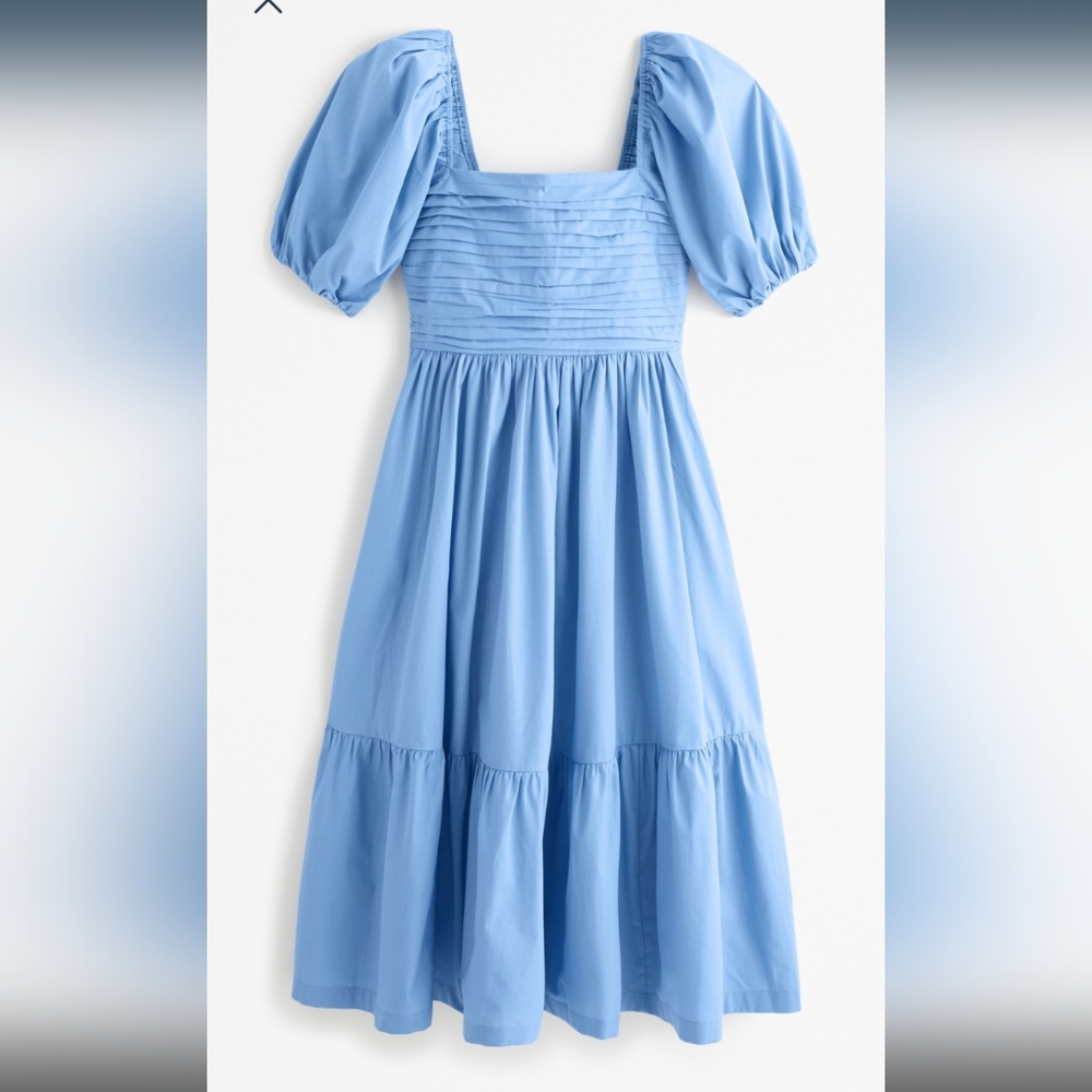 A&F Emerson Poplin Puff Sleeve Midi Dress